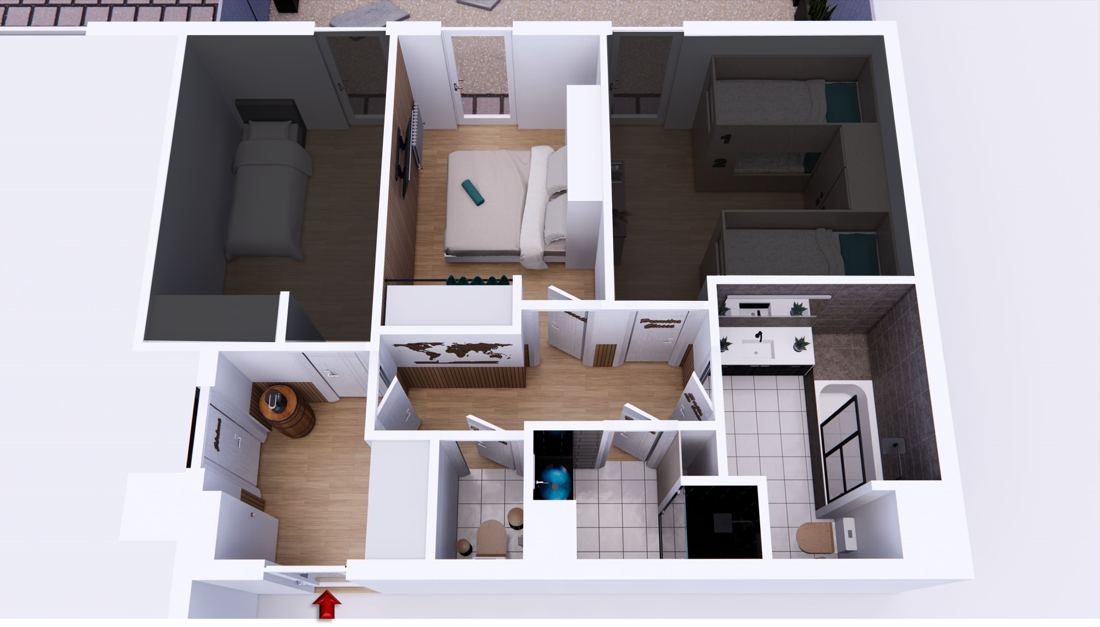 Le plan de l’appartement